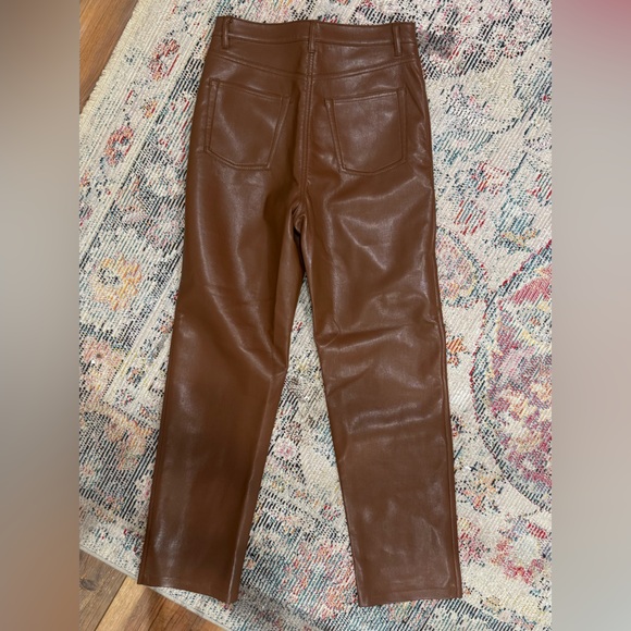 ARITZIA BROWN LEATHER WILFRED PANT - Picture 3 of 3